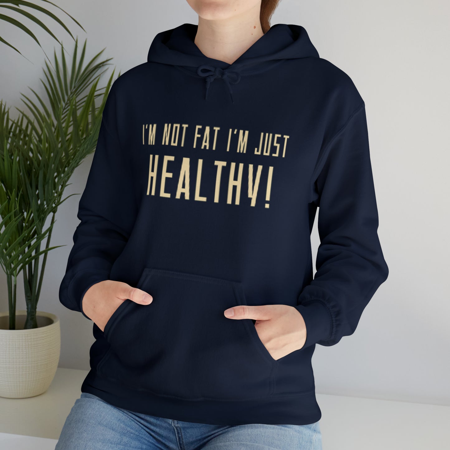 Funny Statement I'm not Fat Unisex Heavy Blend™ Hooded Sweatshirt