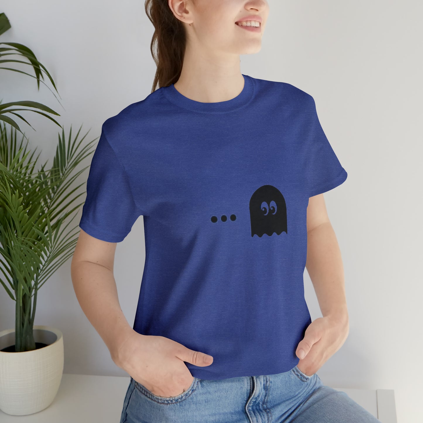 Pacman Game Cartoon Image Unisex Jersey Short Sleeve Tee