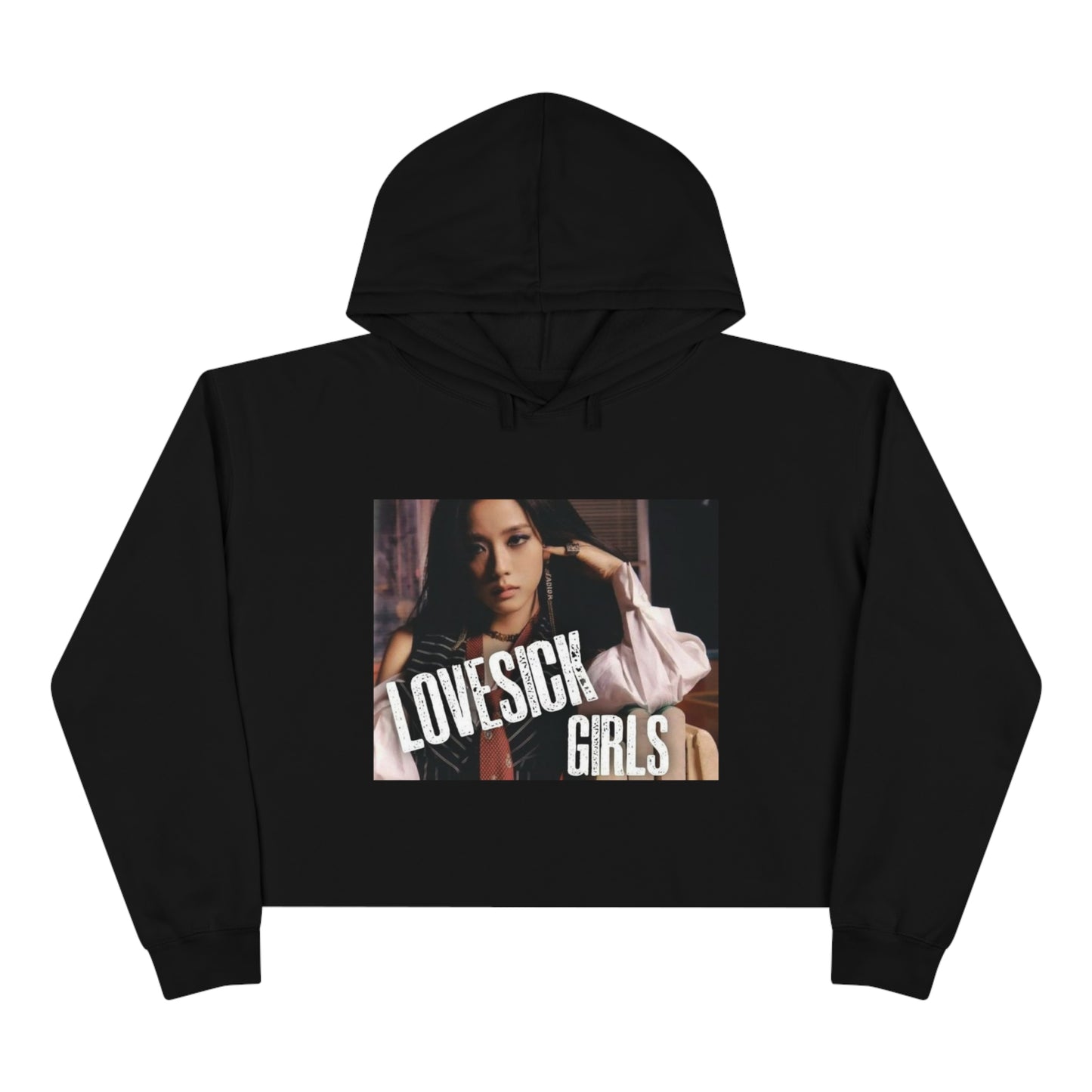 Kpop Girlband Jisoo Blinks Crop Hoodie