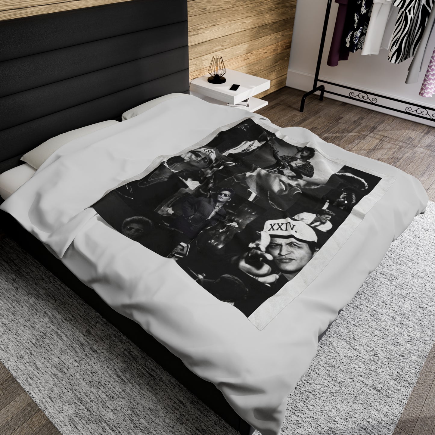 American Singer Bruno Mars Velveteen Plush Blanket