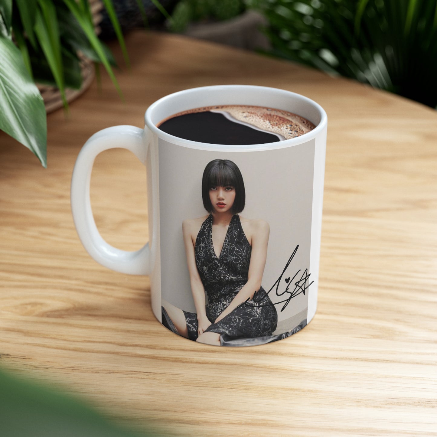 Kpop Girlband LaLisa Aries Zodiac Sign White Ceramic Coffee Mug 11oz, Kpop and Blinks fan Gift