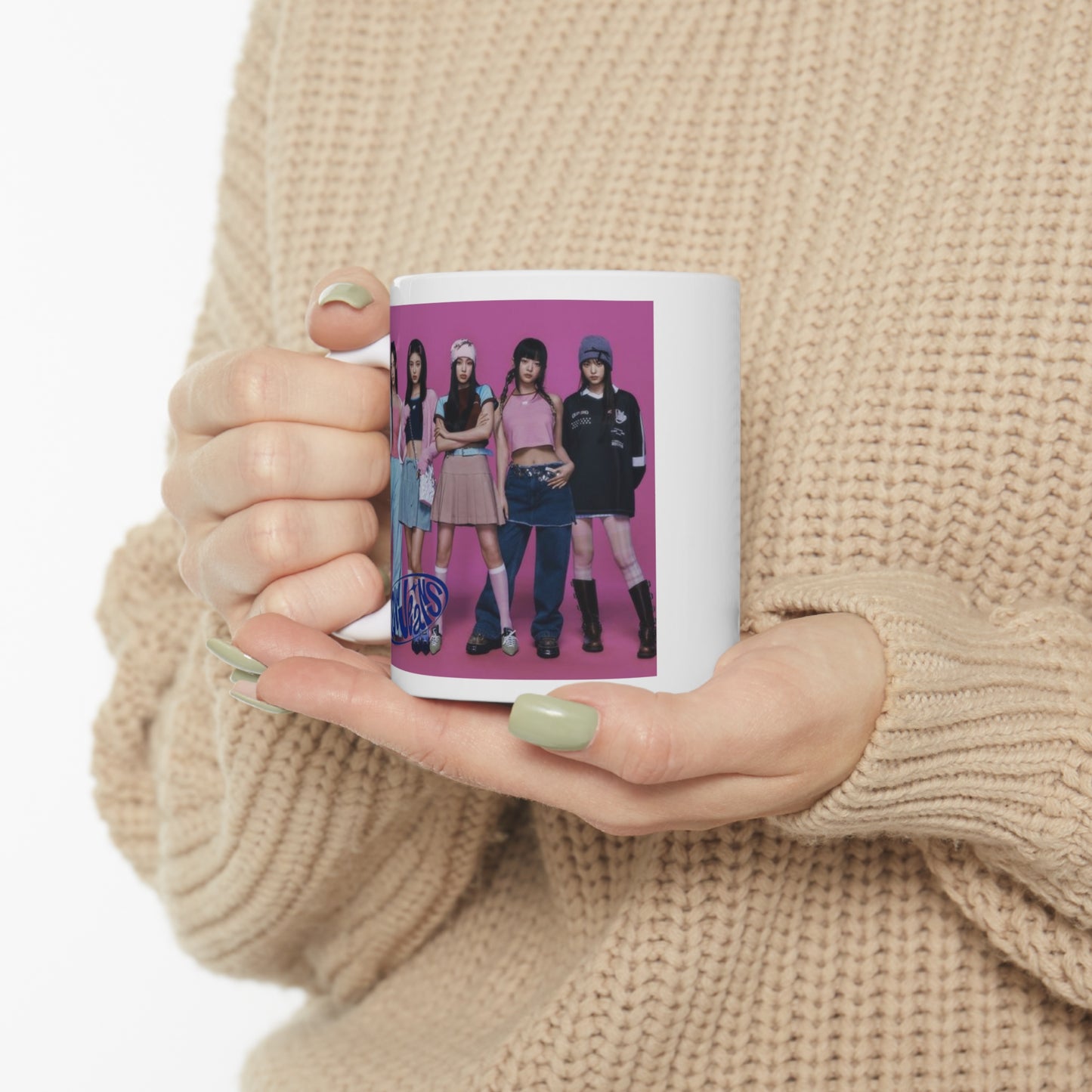 Kpop Girlband New Jeans White Ceramic Coffee Mug 11oz