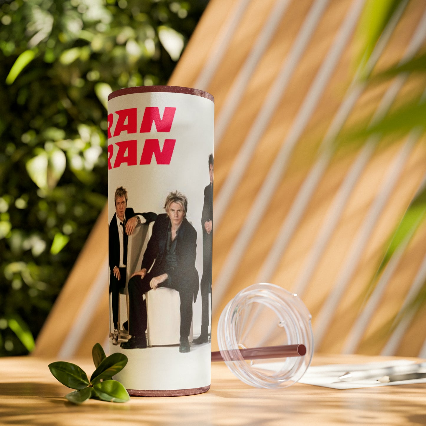 English Rockband Duran-Duran Skinny Tumbler with Straw, 20oz