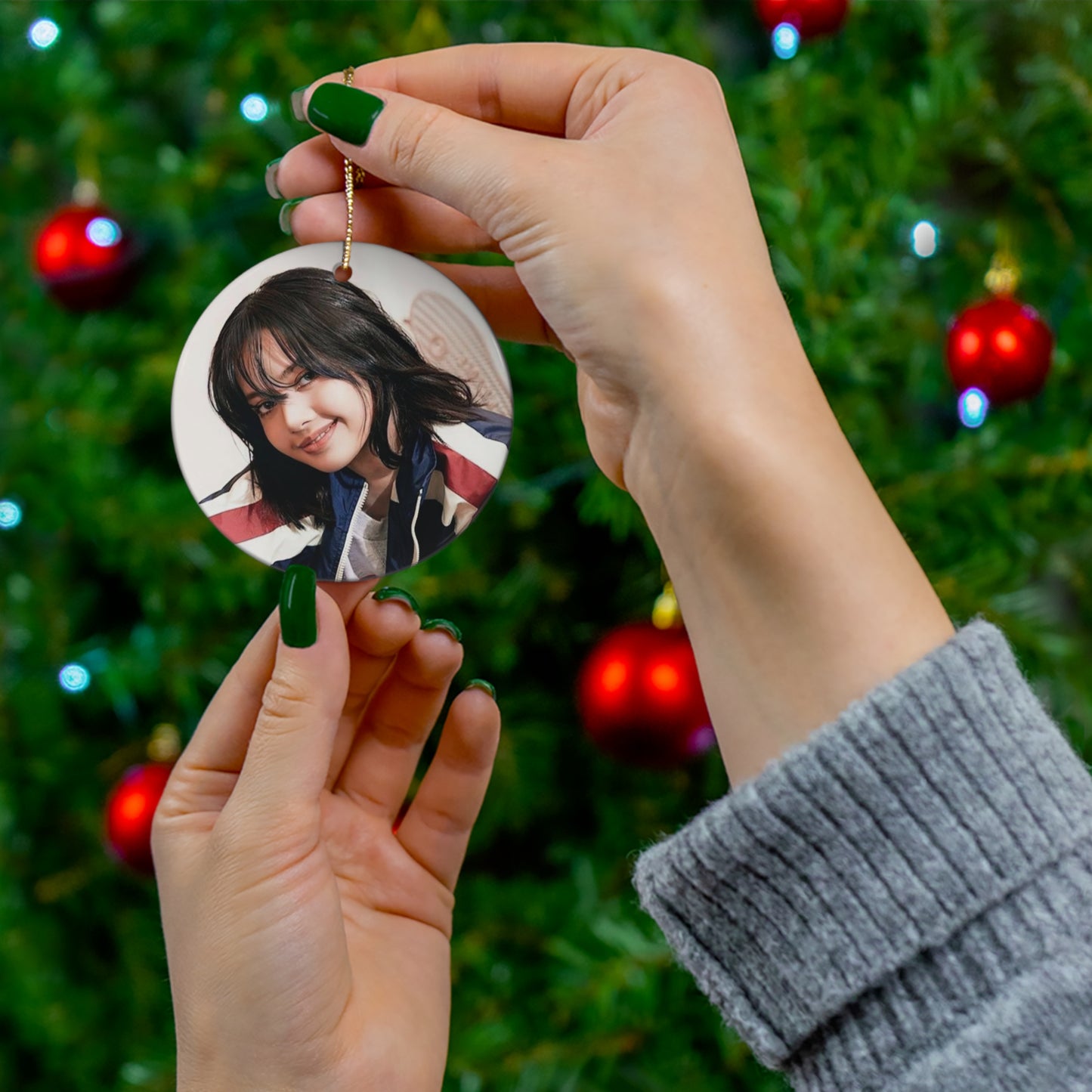 Kpop Girlband Lisa Blinks Ceramic Ornament, 4 Shapes Christmas Home Decor