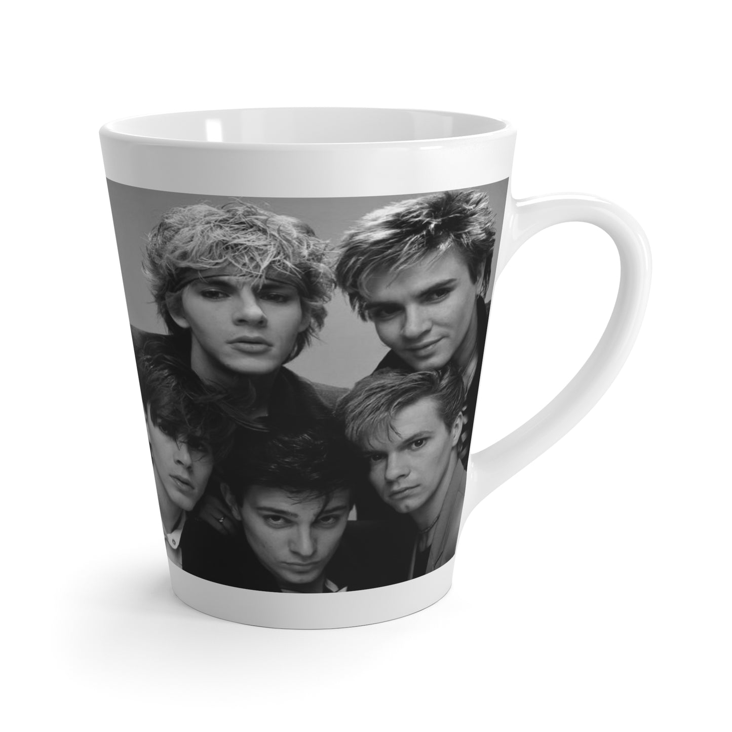 English Rockband Merch Duran-Duran Latte 12oz White Ceramic Coffee Mug
