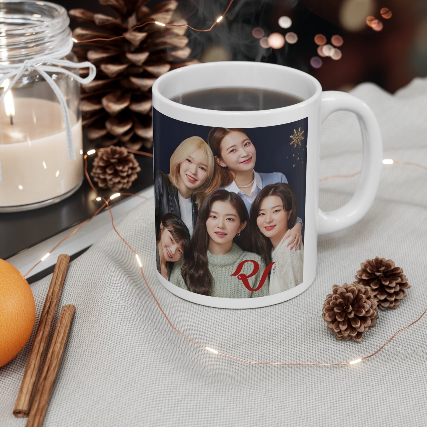 Kpop Girlband Red Velvet White Ceramic Coffee Mug 11oz