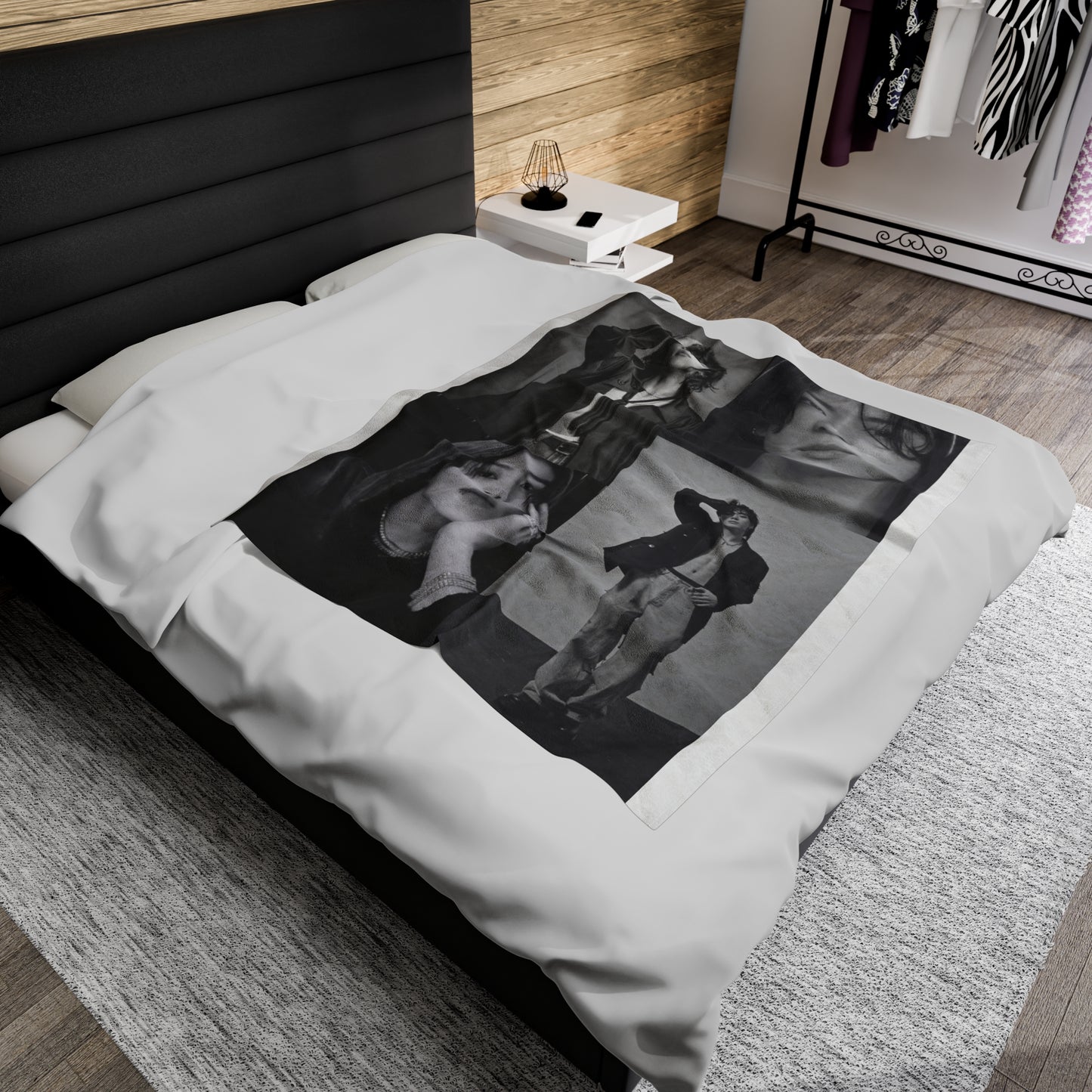 Kpop BoyBand BTS Jungkook Velveteen Plush Blanket Army Fan Gift Merch