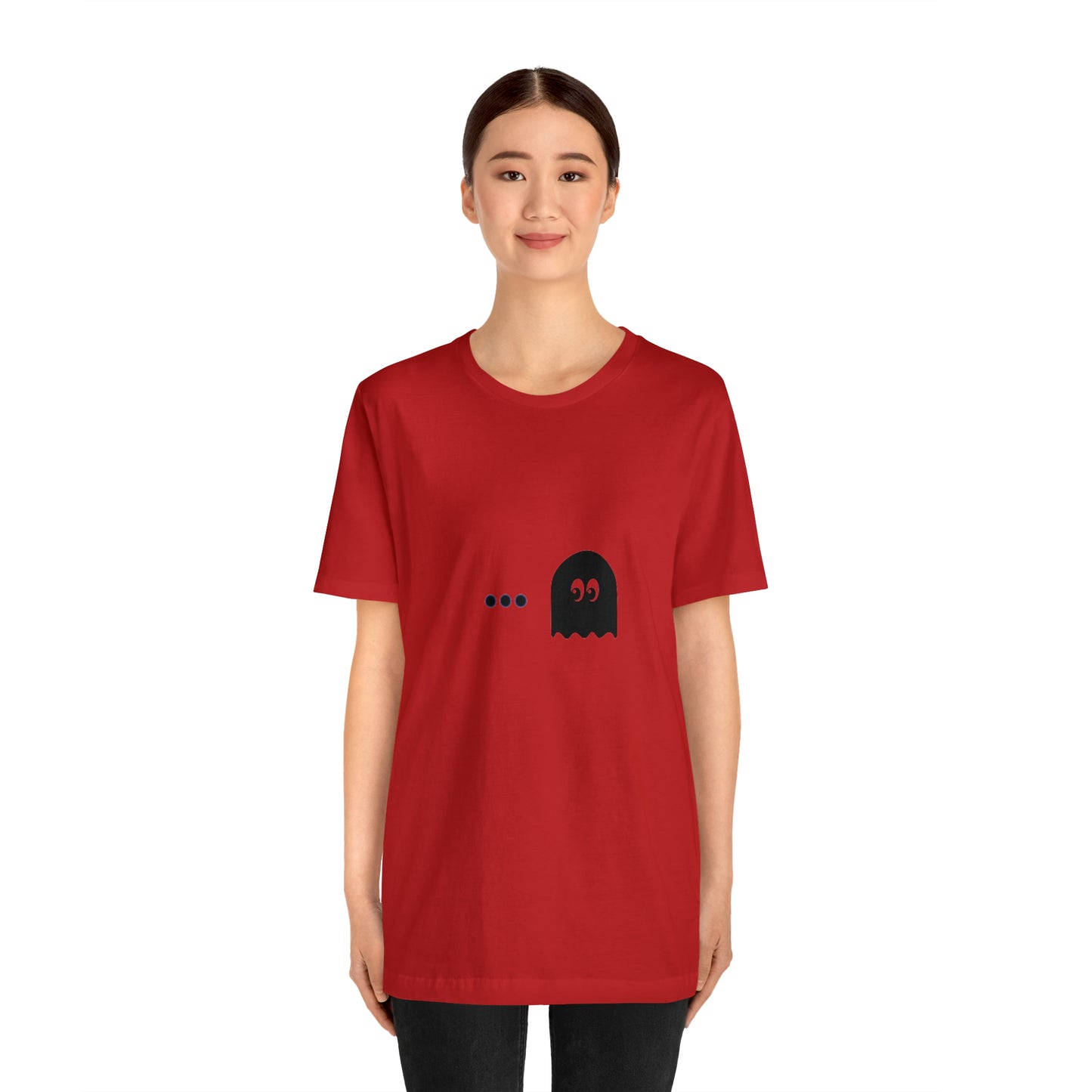 Pacman Game Cartoon Image Unisex Jersey Short Sleeve Tee