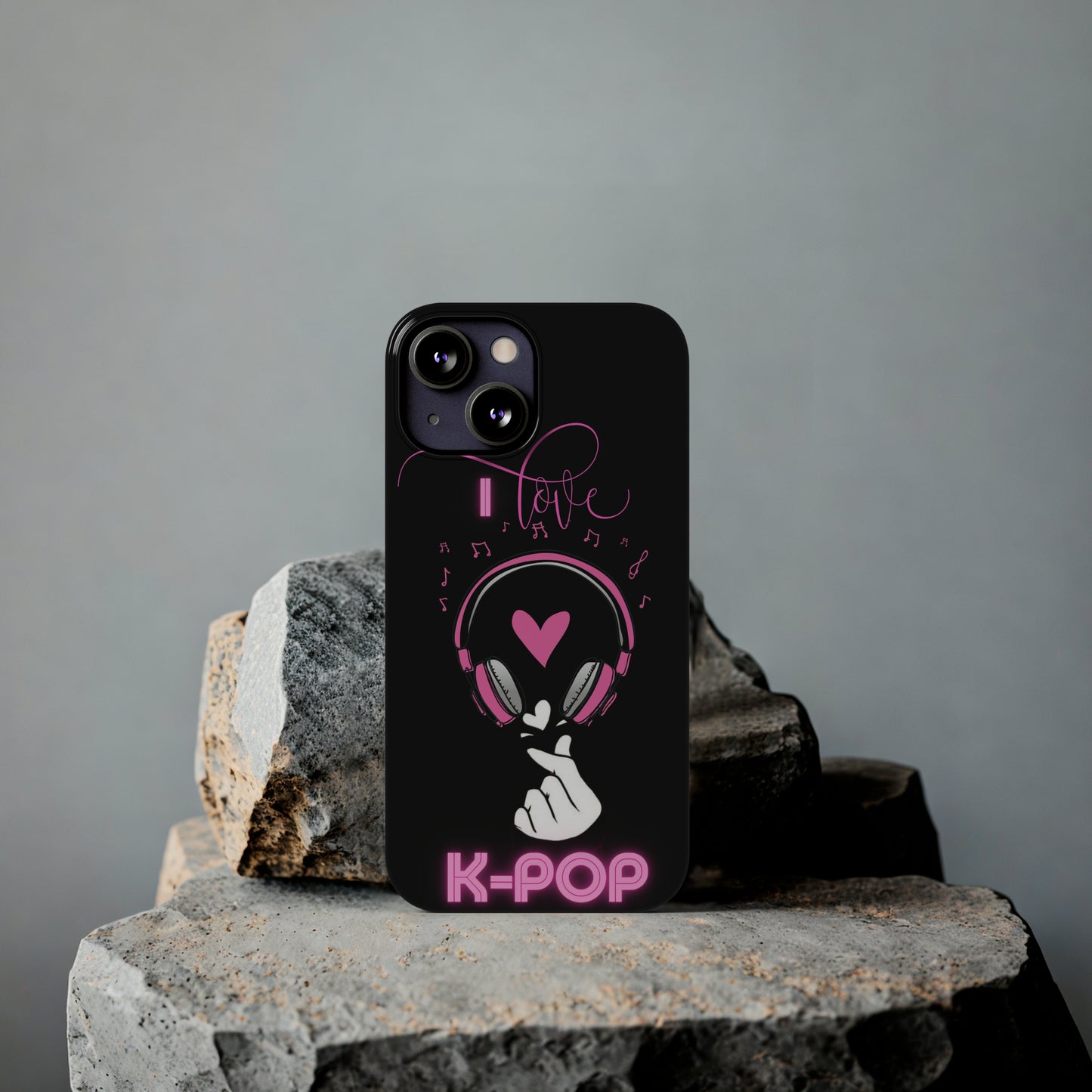 I Love Kpop Statement Slim Phone Cases for Iphone Users