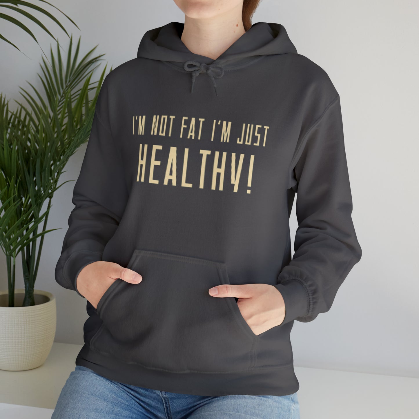 Funny Statement I'm not Fat Unisex Heavy Blend™ Hooded Sweatshirt