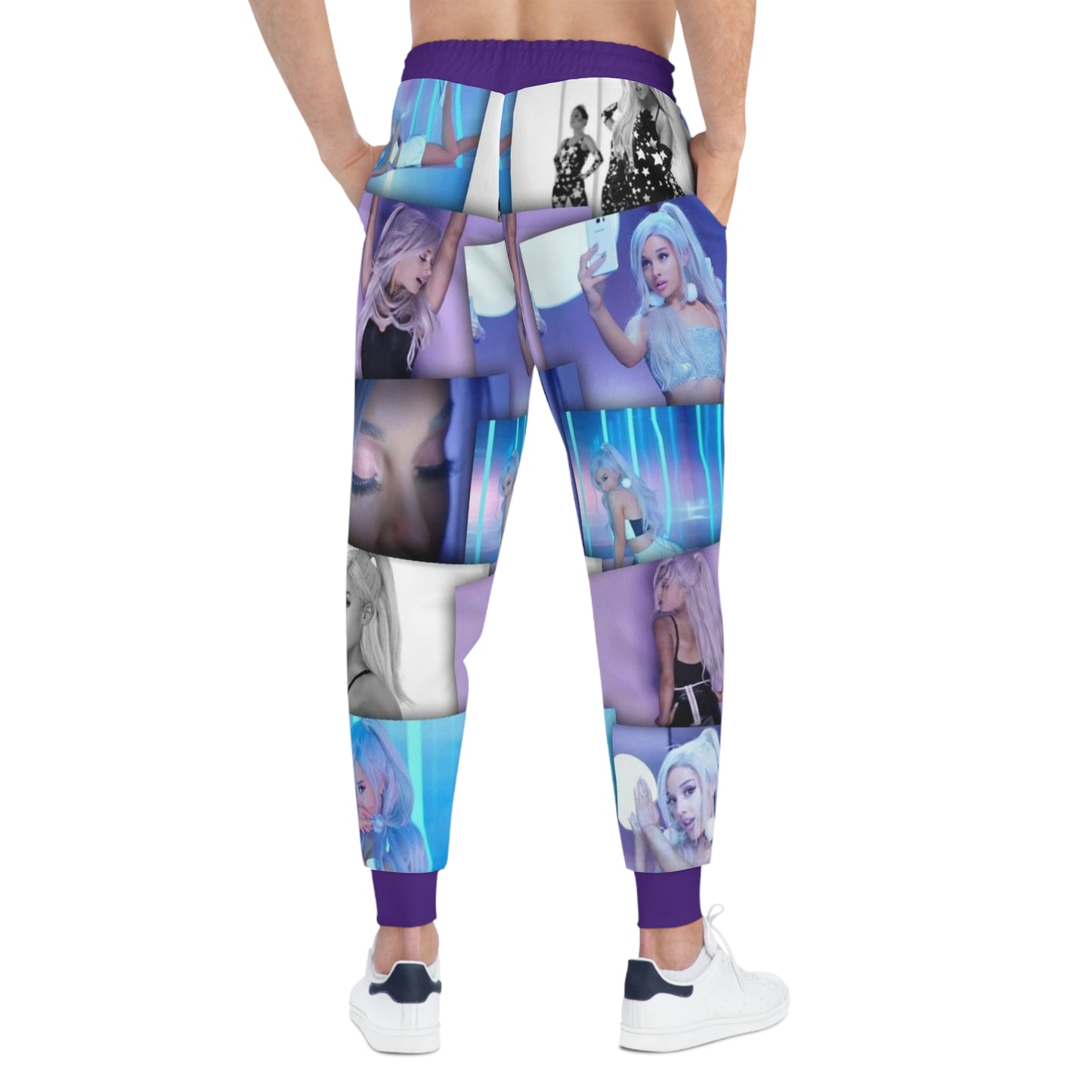 American Singer Ariana Grande Unisex Athletic Joggers (AOP)