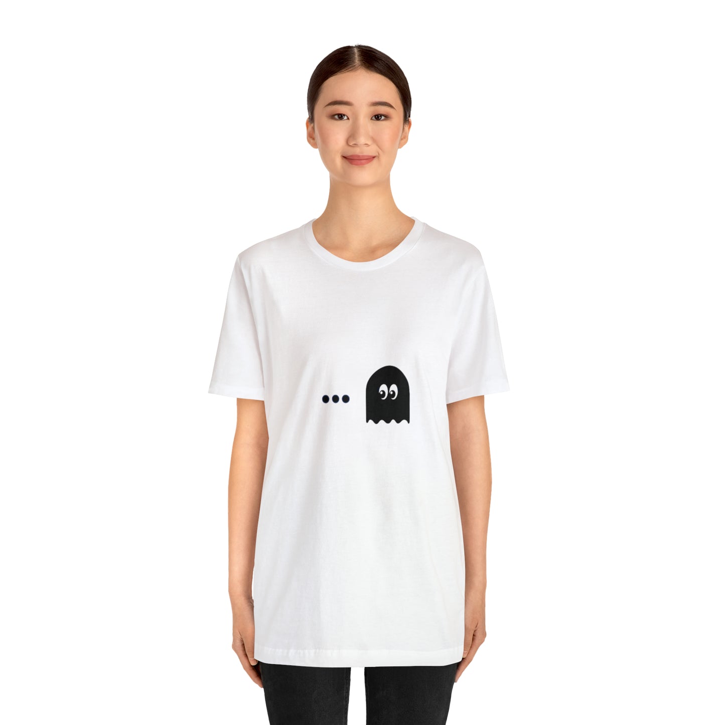 Pacman Game Cartoon Image Unisex Jersey Short Sleeve Tee