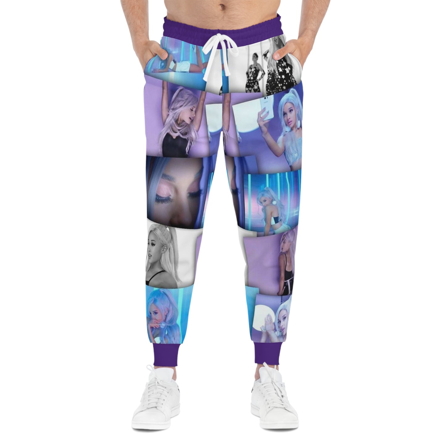 American Singer Ariana Grande Unisex Athletic Joggers (AOP)