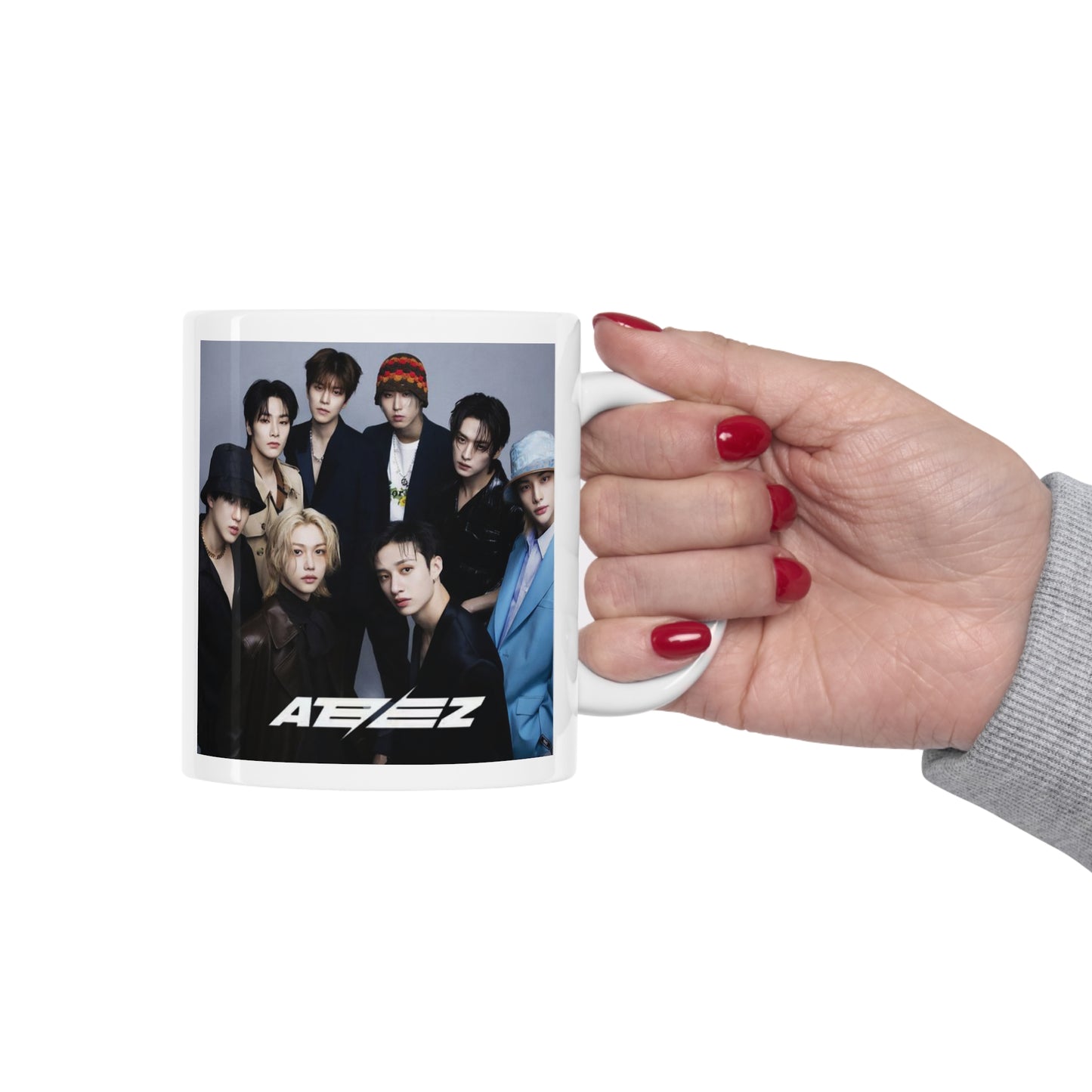 Kpop Boyband Merch Ateez White Ceramic Coffee Mug 11oz