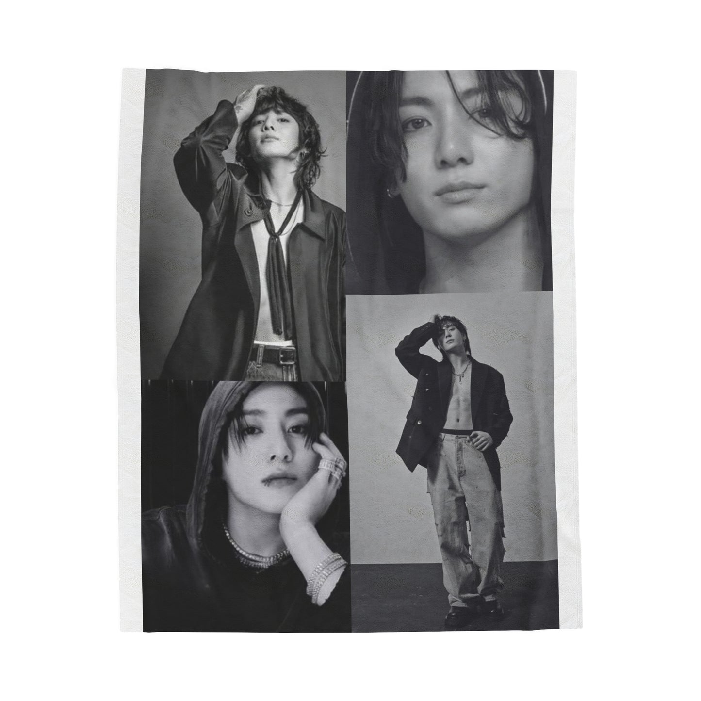 Kpop BoyBand BTS Jungkook Velveteen Plush Blanket Army Fan Gift Merch