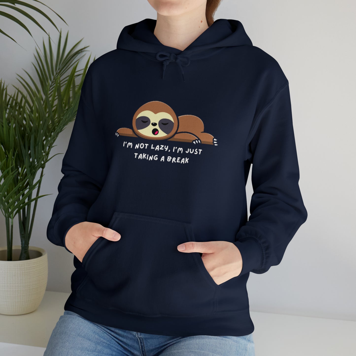 Sloth Image Funny Statement Unisex Heavy Blend™ Hooded Sweatshirt