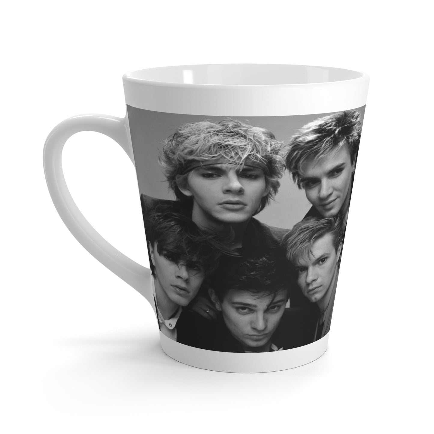 English Rockband Merch Duran-Duran Latte 12oz White Ceramic Coffee Mug