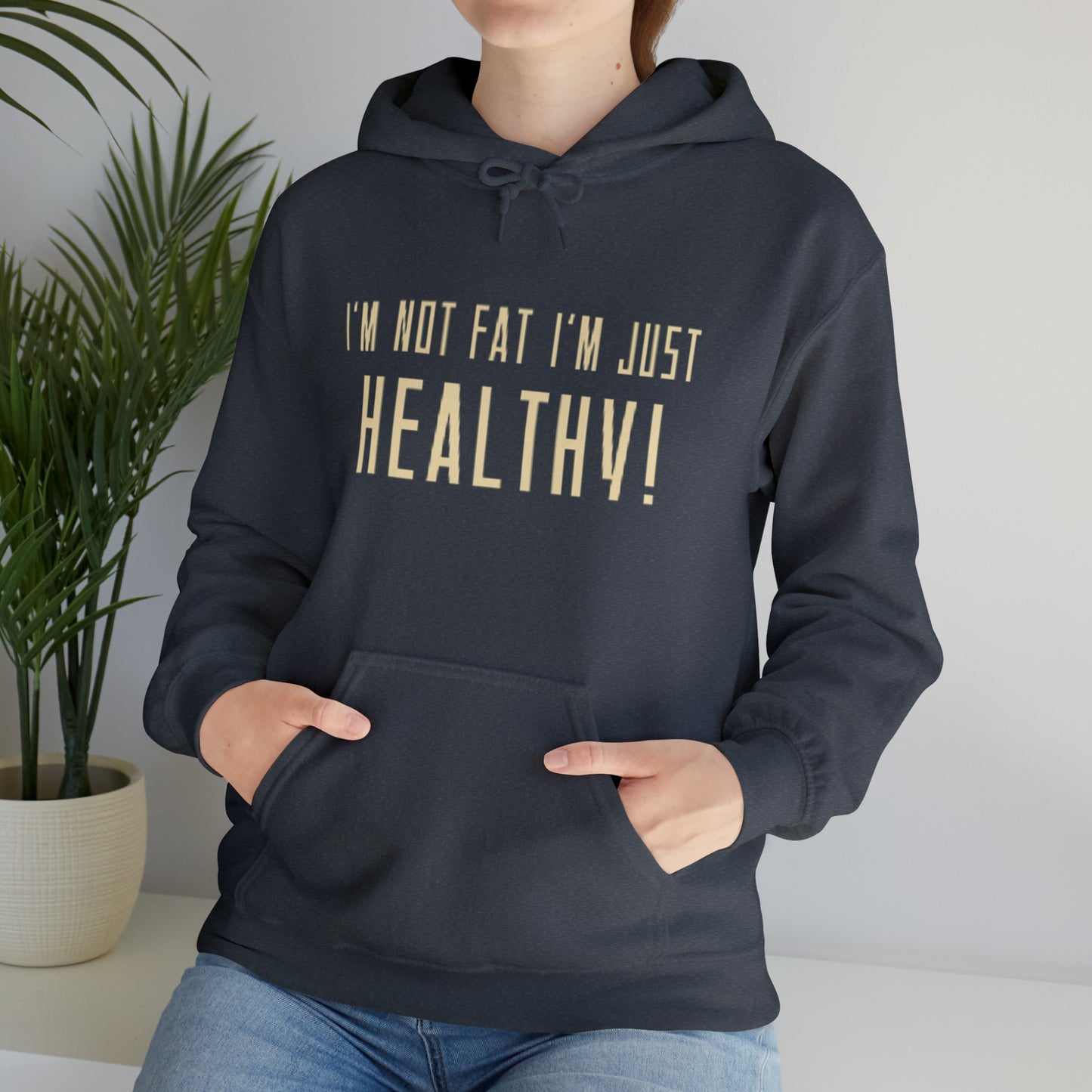 Funny Statement I'm not Fat Unisex Heavy Blend™ Hooded Sweatshirt