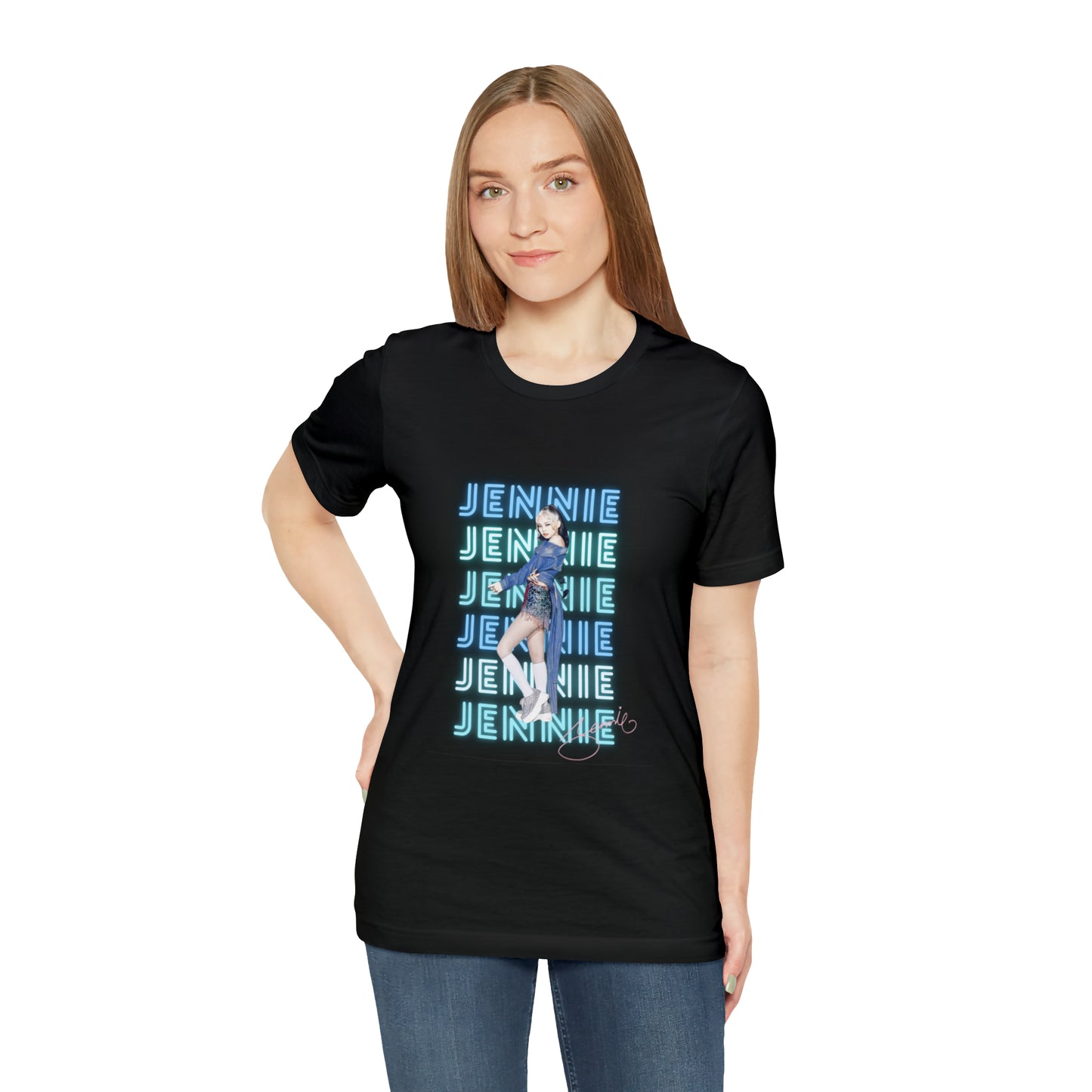 Kpop Custom Shirt Jennie Blinks Unisex Jersey Short Sleeve Tee