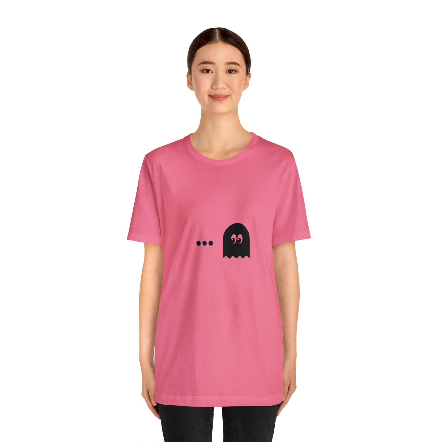 Pacman Game Cartoon Image Unisex Jersey Short Sleeve Tee