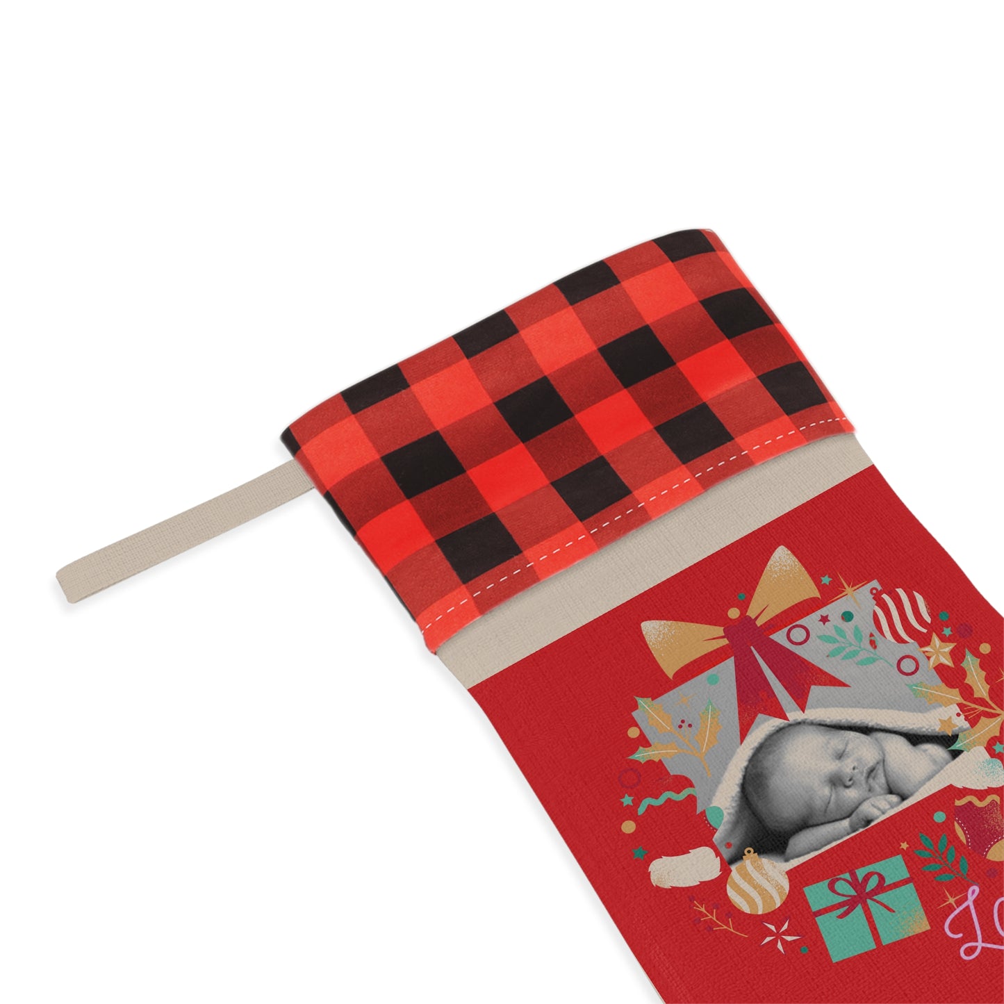 Custom Red Christmas Stocking Home Decor Accessories