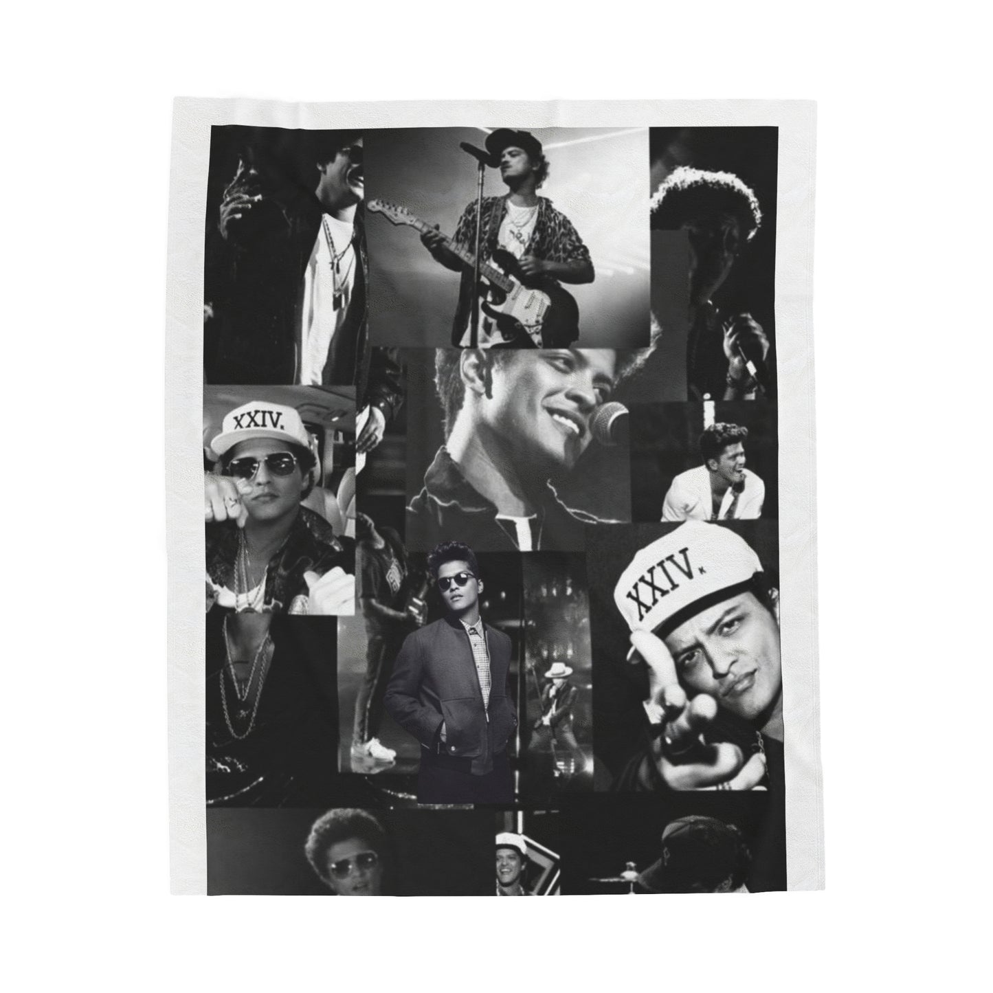 American Singer Bruno Mars Velveteen Plush Blanket