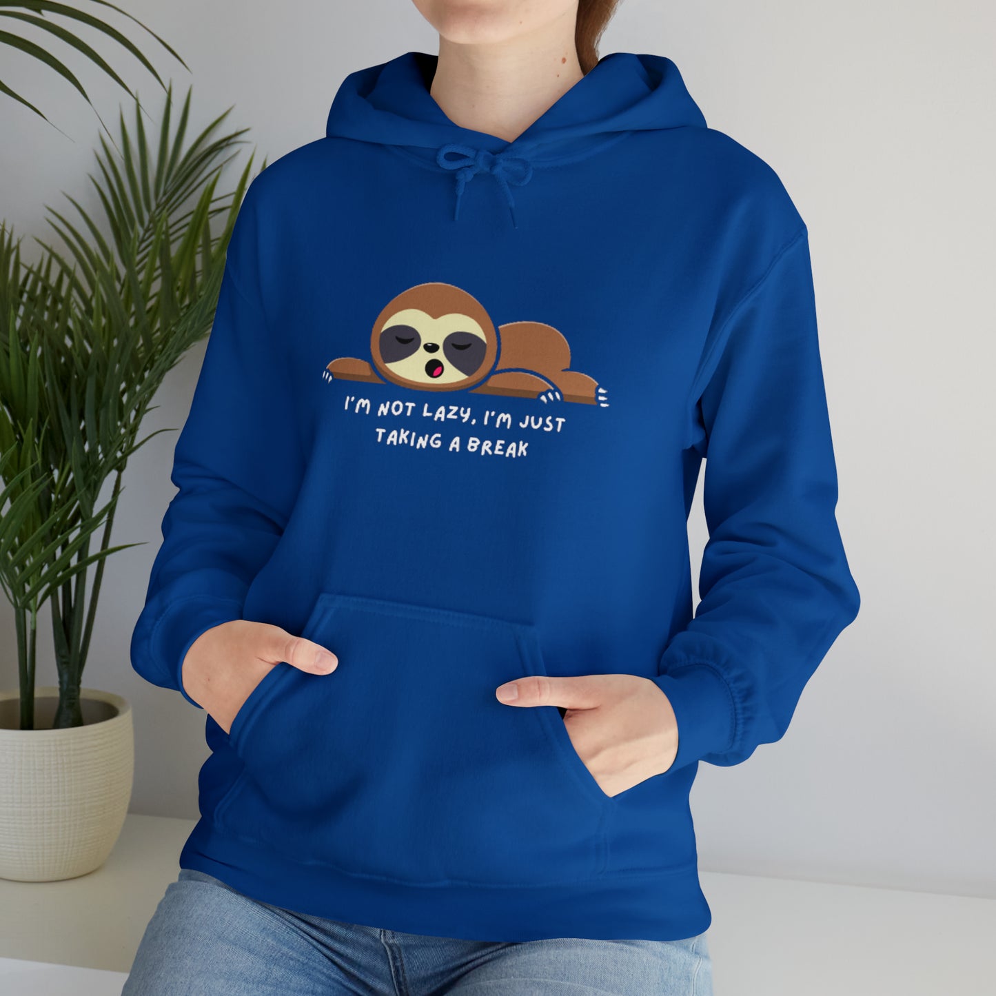 Sloth Image Funny Statement Unisex Heavy Blend™ Hooded Sweatshirt