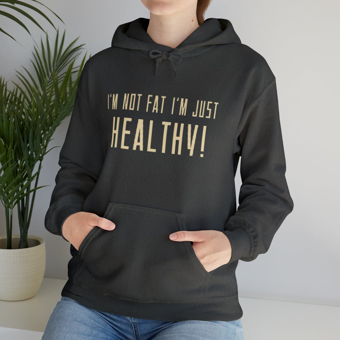 Funny Statement I'm not Fat Unisex Heavy Blend™ Hooded Sweatshirt