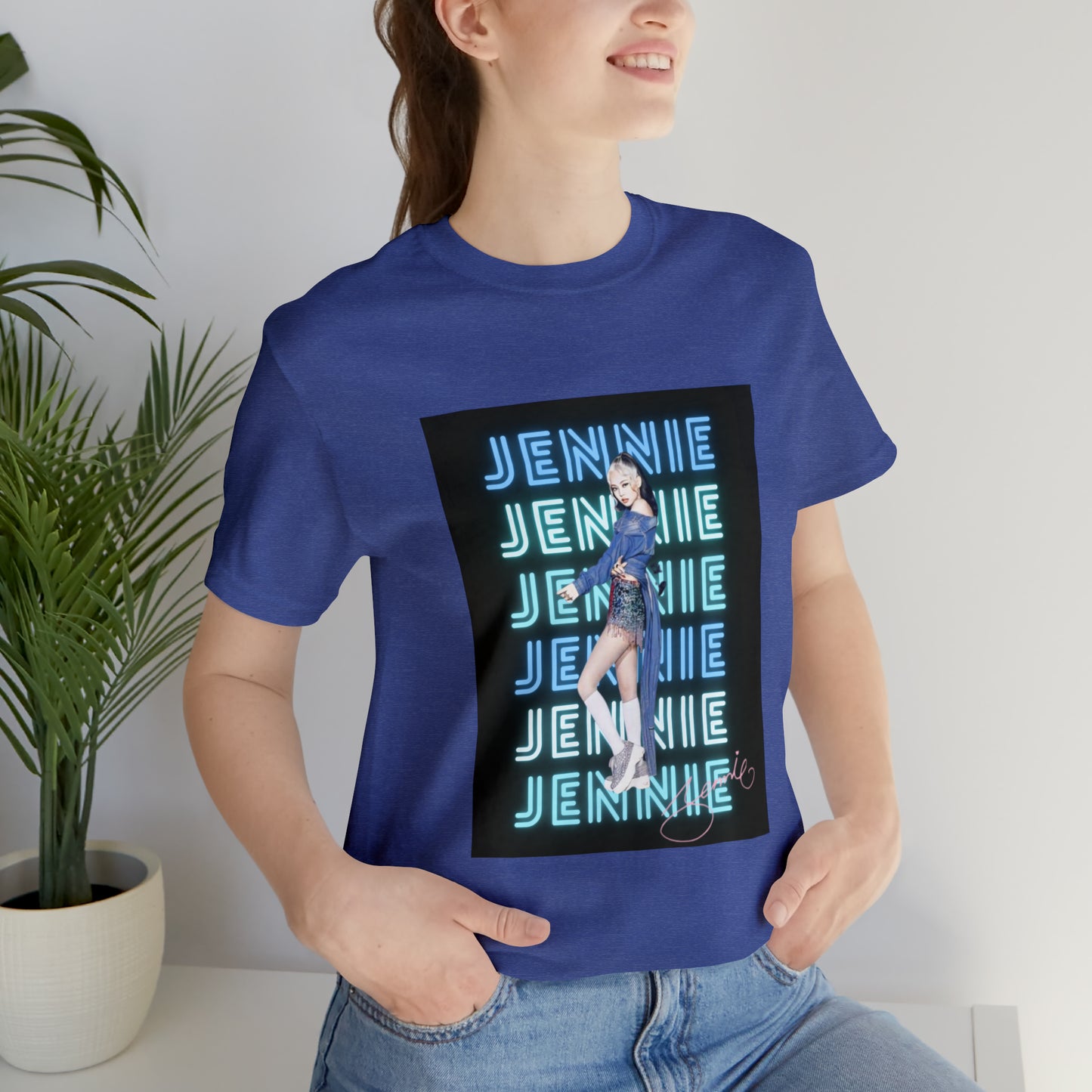 Kpop Custom Shirt Jennie Blinks Unisex Jersey Short Sleeve Tee