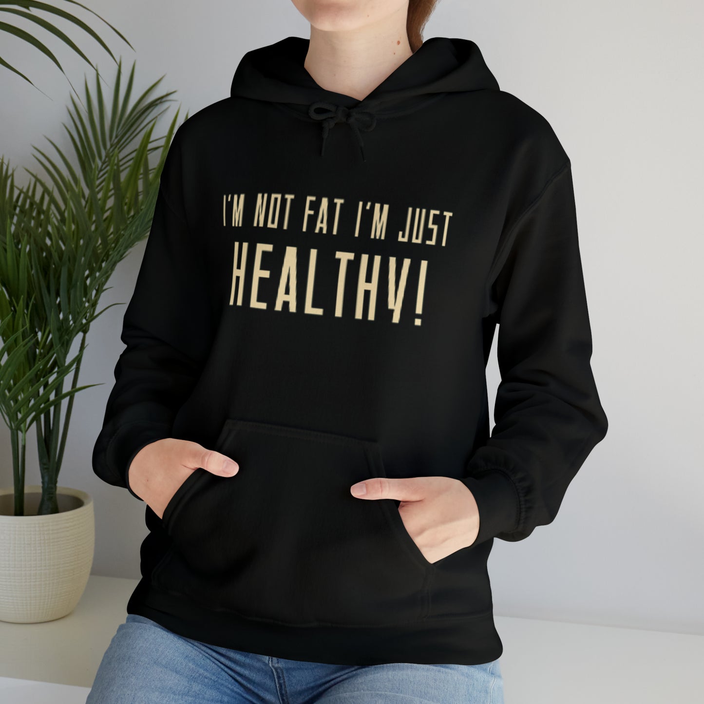 Funny Statement I'm not Fat Unisex Heavy Blend™ Hooded Sweatshirt