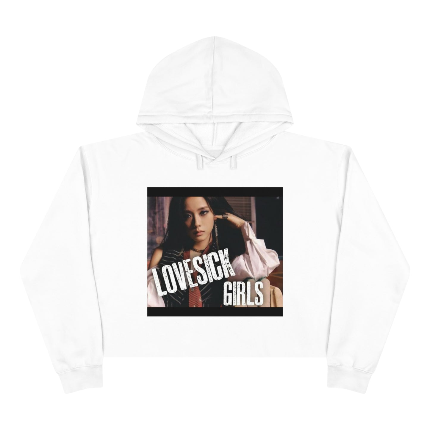Kpop Girlband Jisoo Blinks Crop Hoodie