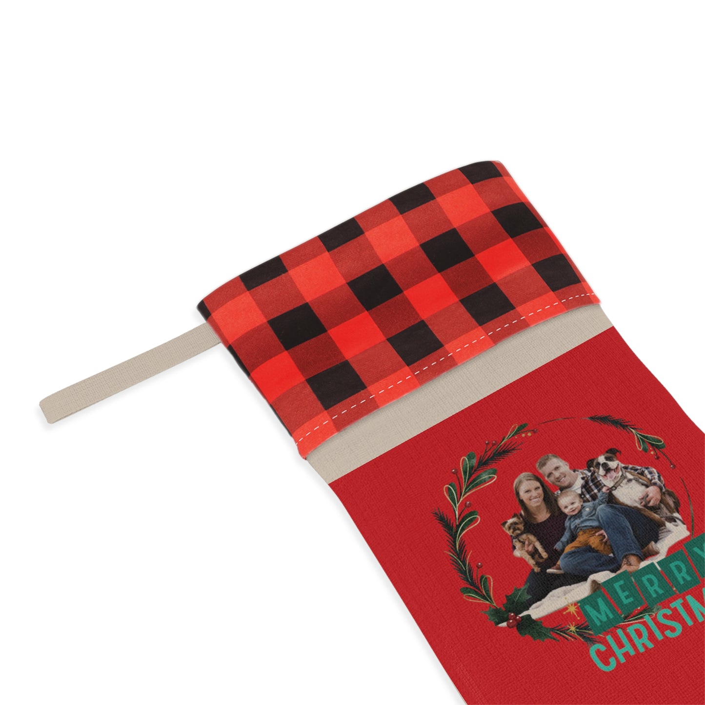 Red Custom Family Christmas Stocking Home Decor Accessories