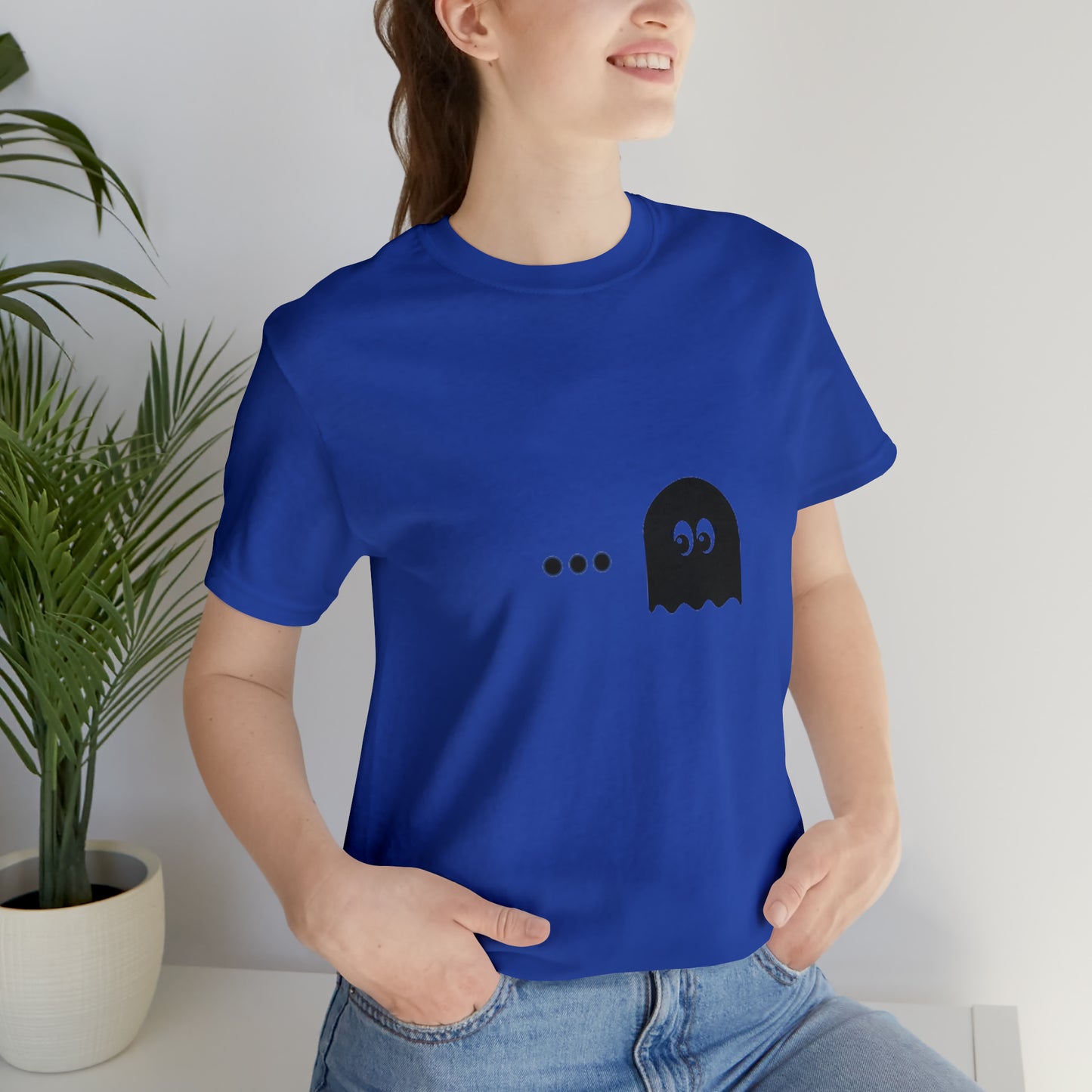 Pacman Game Cartoon Image Unisex Jersey Short Sleeve Tee