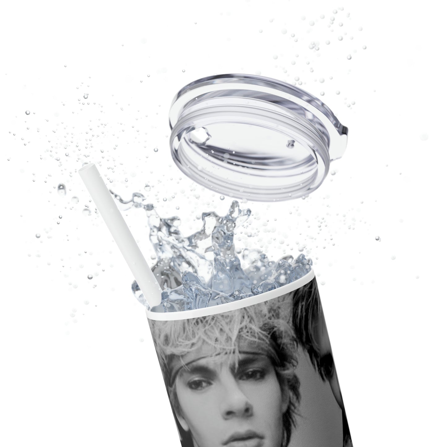 English Rockband Duran-Duran Skinny Tumbler with Straw, 20oz