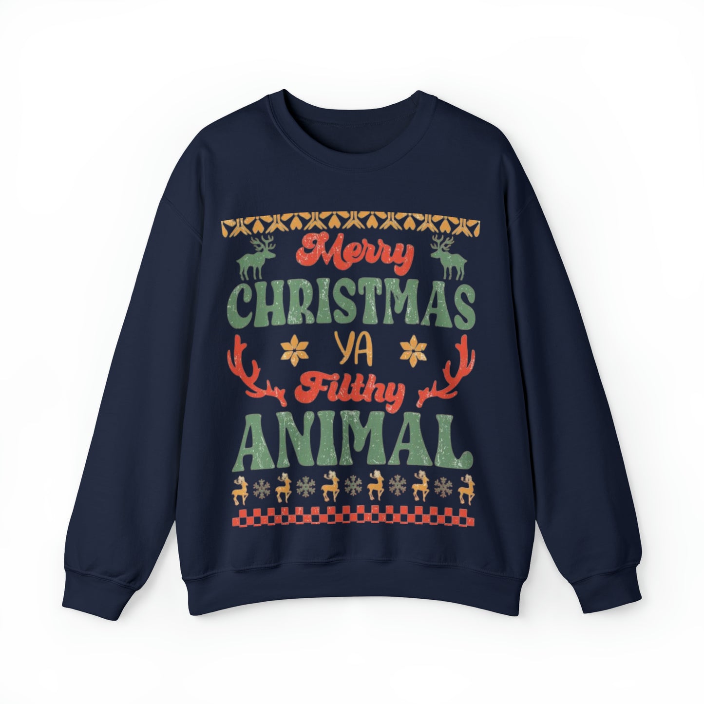 Funny Statement Ugly Christmas Sweater Unisex Heavy Blend™ Crewneck Sweatshirt