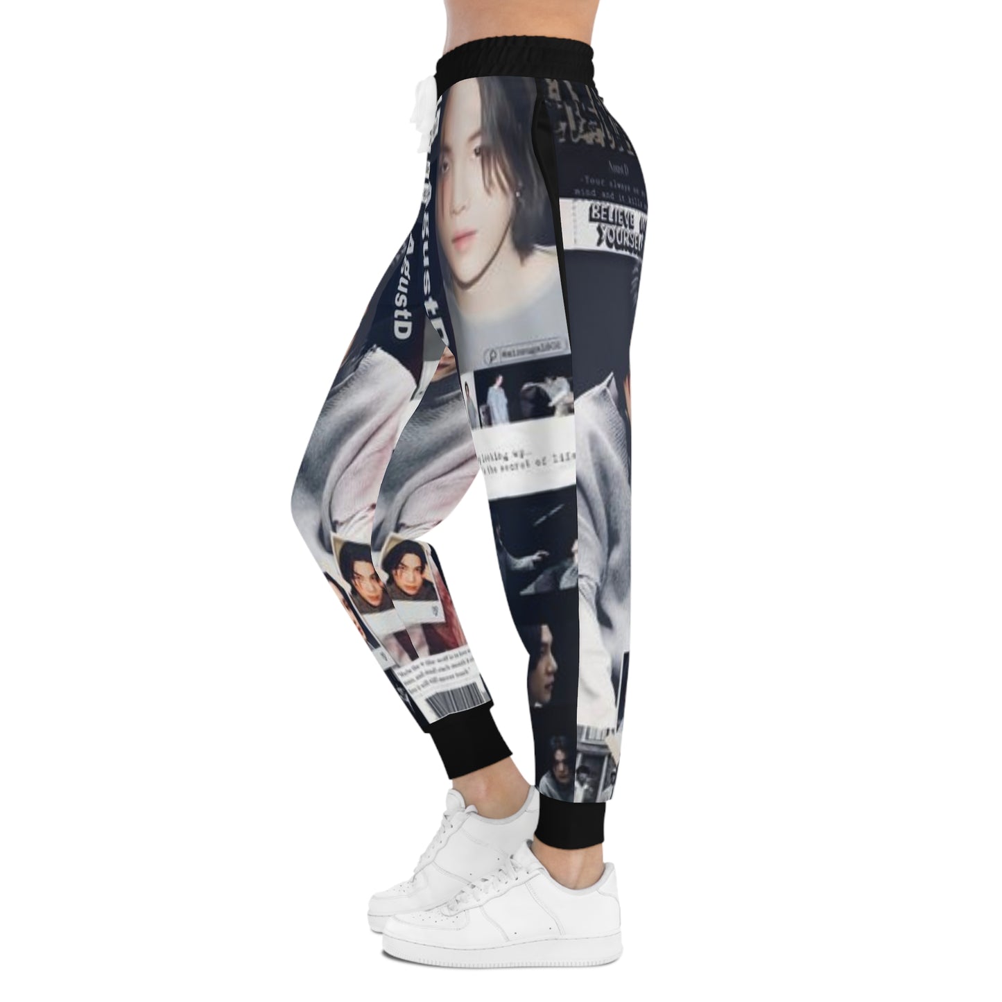 Kpop Boyband BTS Suga Unisex Athletic Joggers (AOP) Army Fan Gift Merch