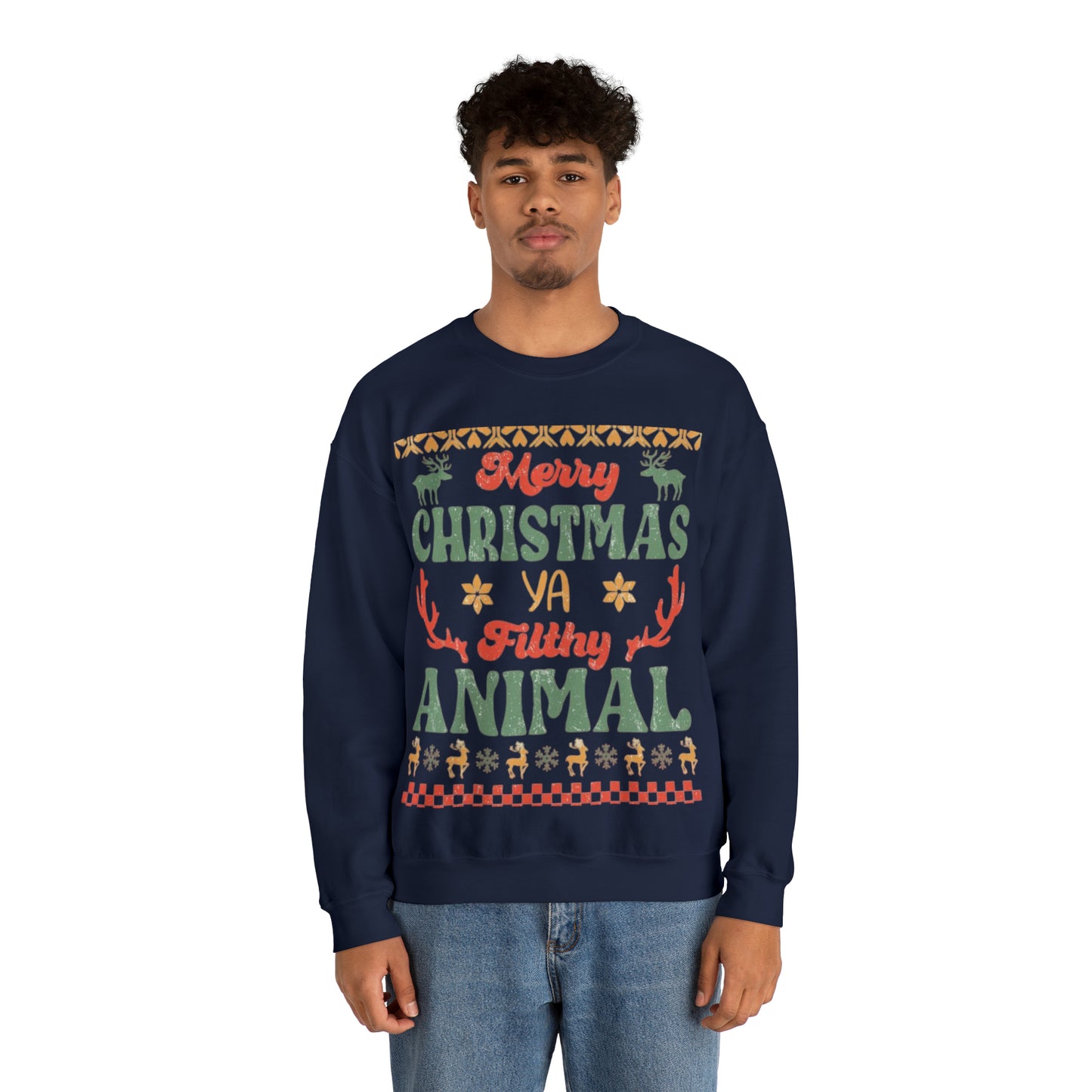 Funny Statement Ugly Christmas Sweater Unisex Heavy Blend™ Crewneck Sweatshirt