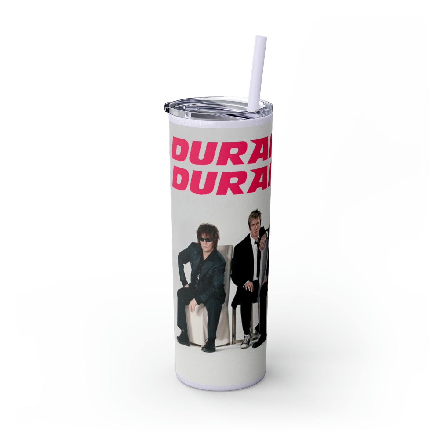 English Rockband Duran-Duran Skinny Tumbler with Straw, 20oz