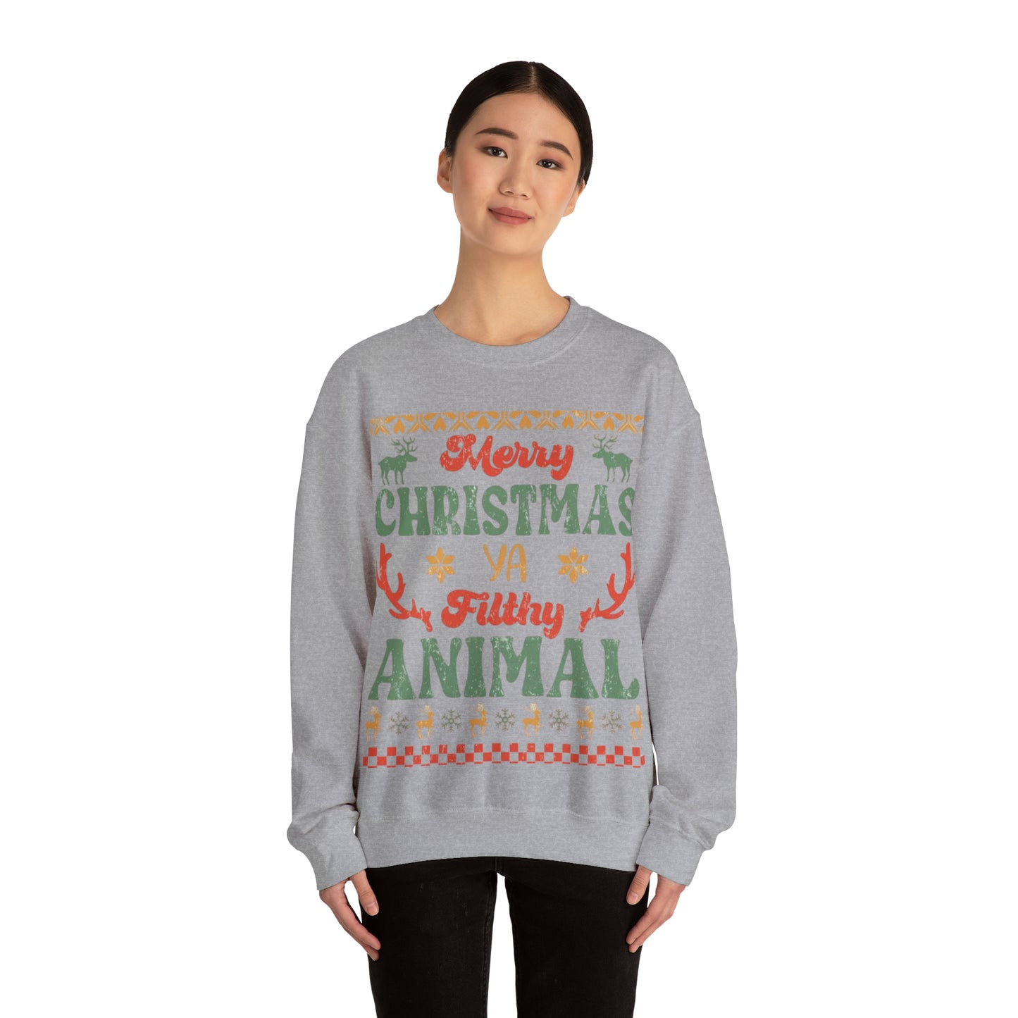 Funny Statement Ugly Christmas Sweater Unisex Heavy Blend™ Crewneck Sweatshirt