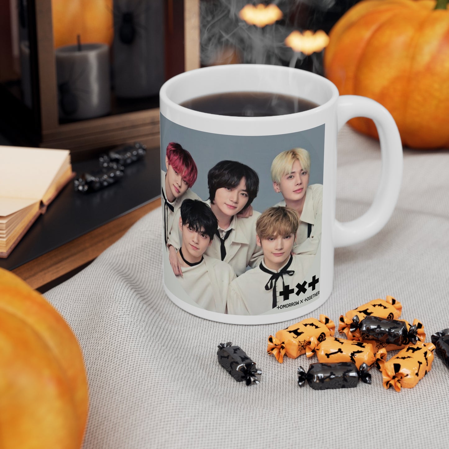 Kpop Boyband TXT White Ceramic Coffee Mug 11oz