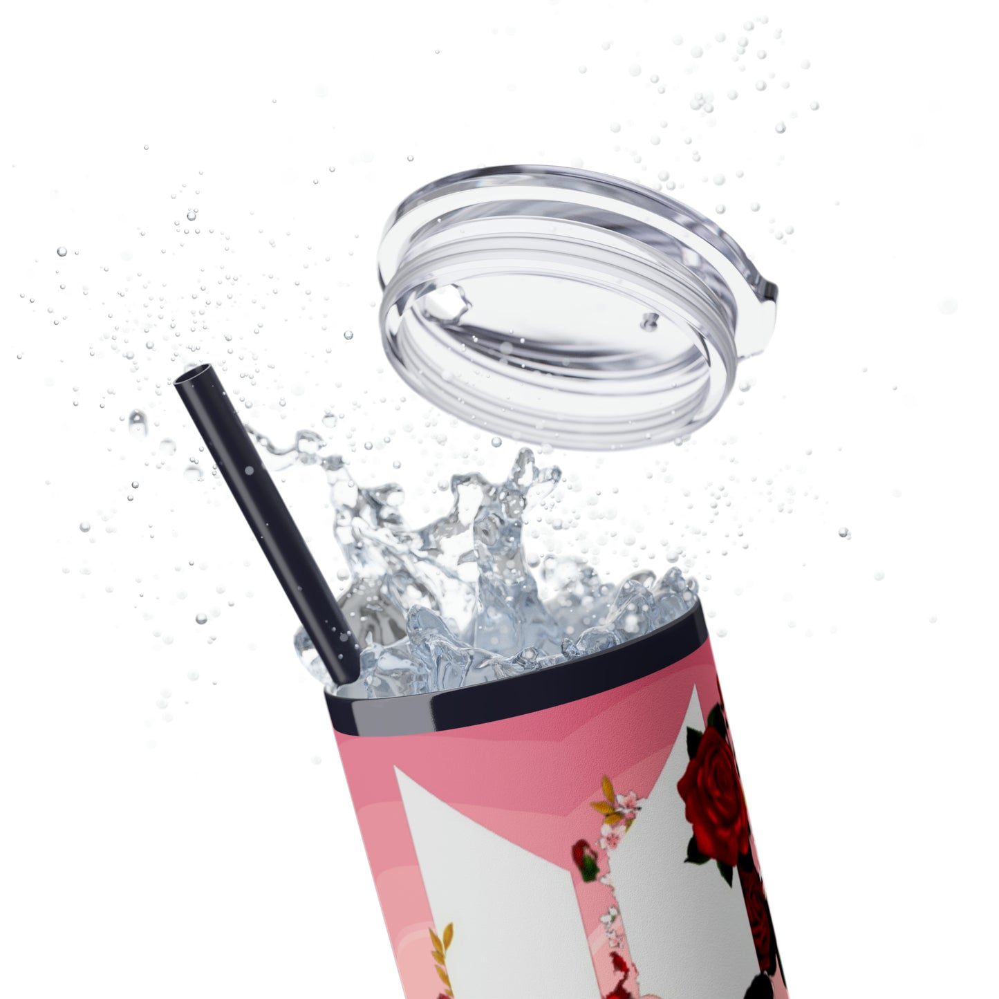 Kpop Boyband BTS Skinny Tumbler with Straw, 20oz Army Fan Gift Merch