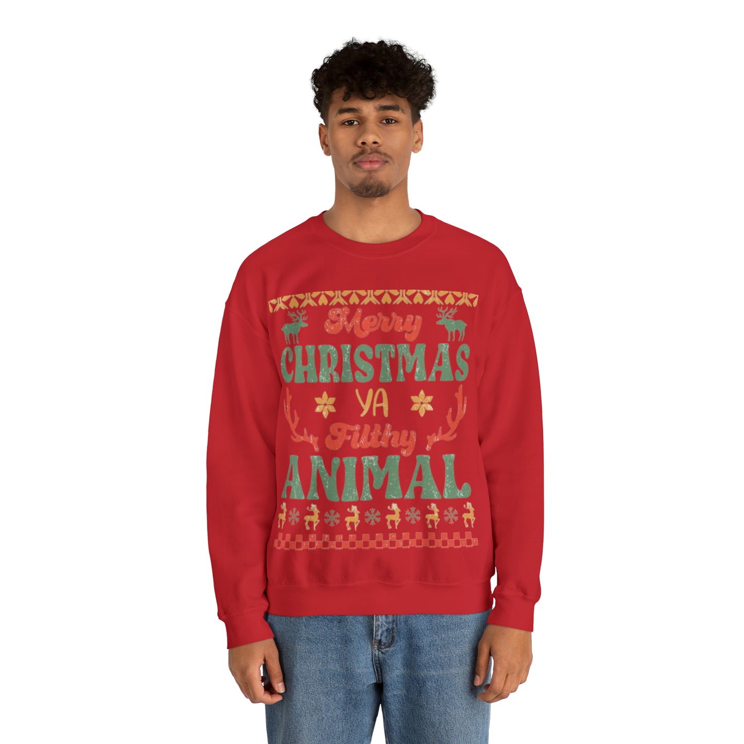 Funny Statement Ugly Christmas Sweater Unisex Heavy Blend™ Crewneck Sweatshirt