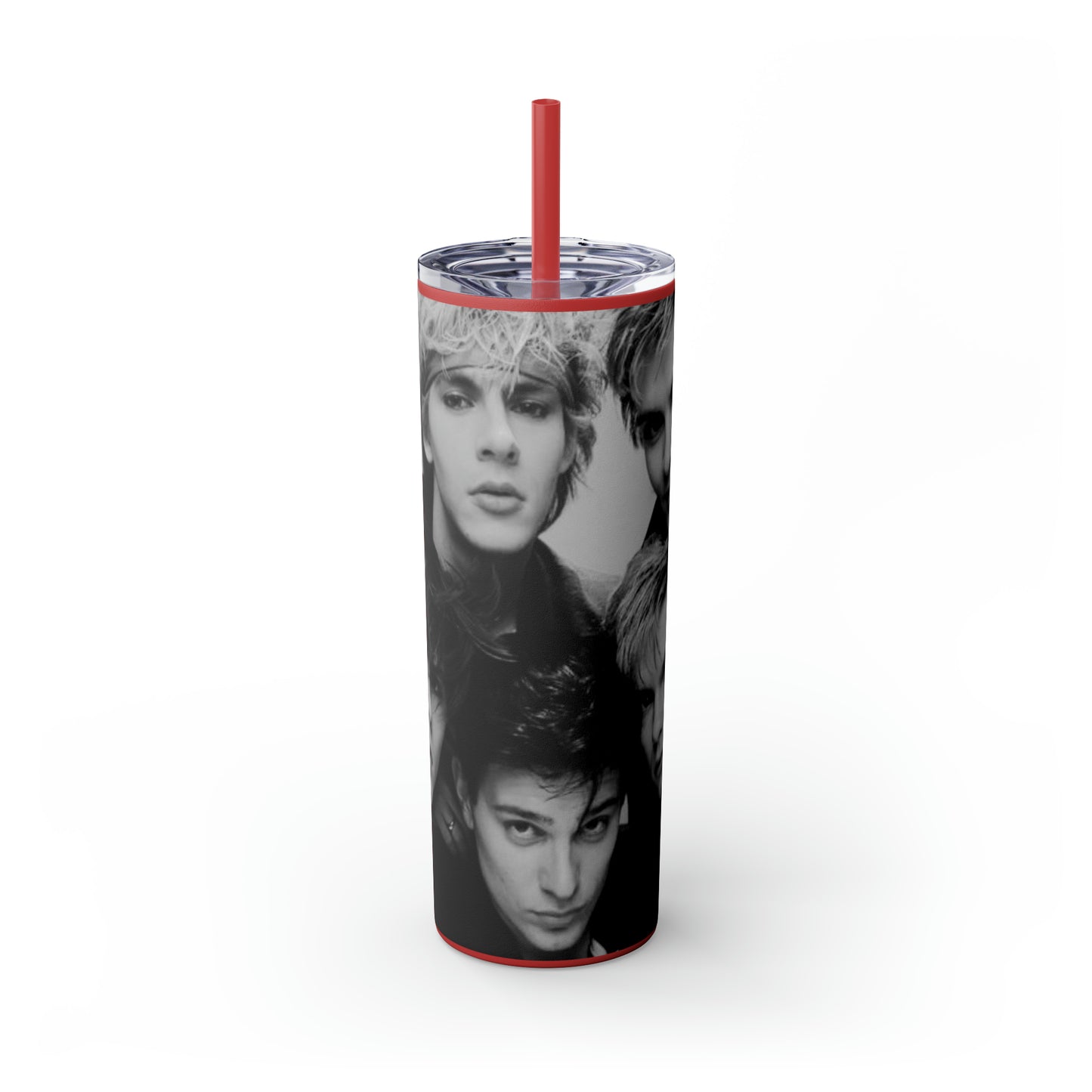 English Rockband Duran-Duran Skinny Tumbler with Straw, 20oz