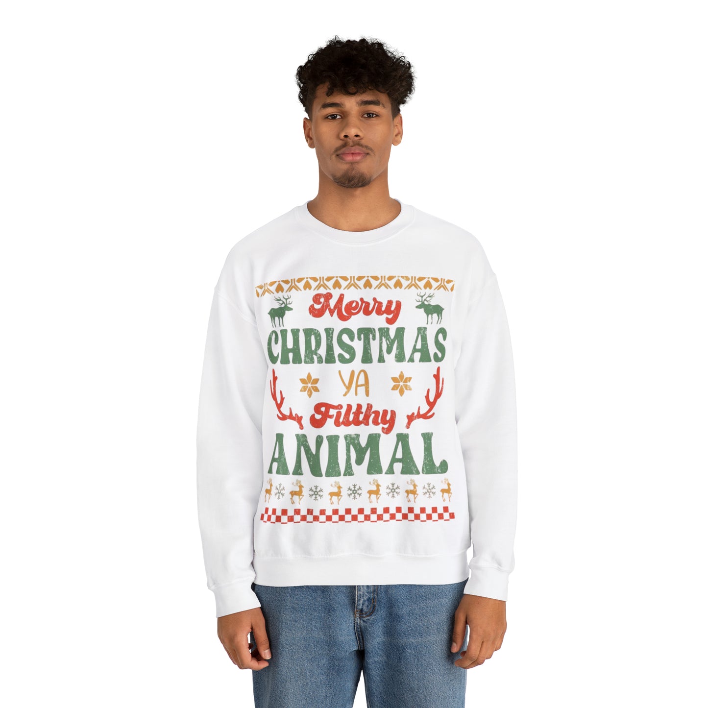 Funny Statement Ugly Christmas Sweater Unisex Heavy Blend™ Crewneck Sweatshirt