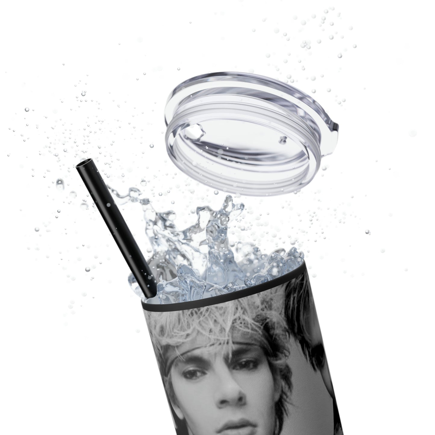 English Rockband Duran-Duran Skinny Tumbler with Straw, 20oz