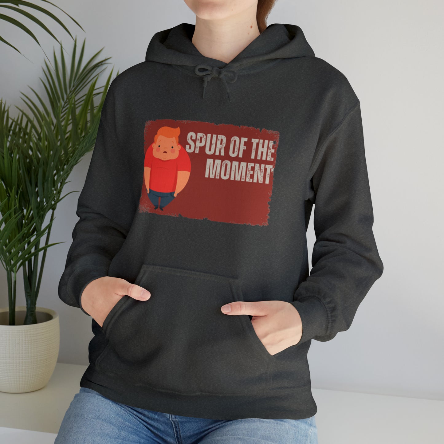 Graphic Funny Statement Spur of the Moment Unisex Heavy Blend™ Hooded Sweatshirt