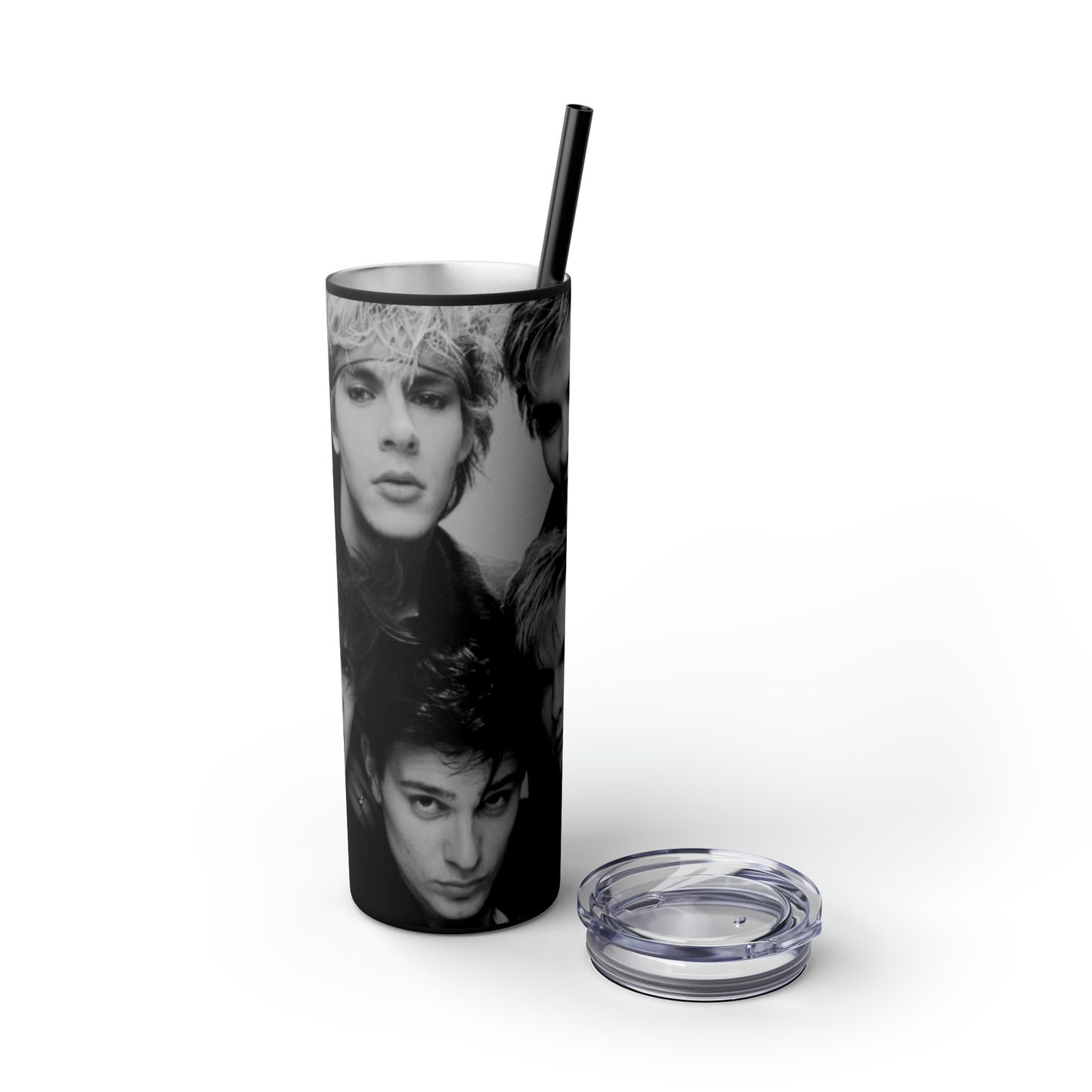 English Rockband Duran-Duran Skinny Tumbler with Straw, 20oz