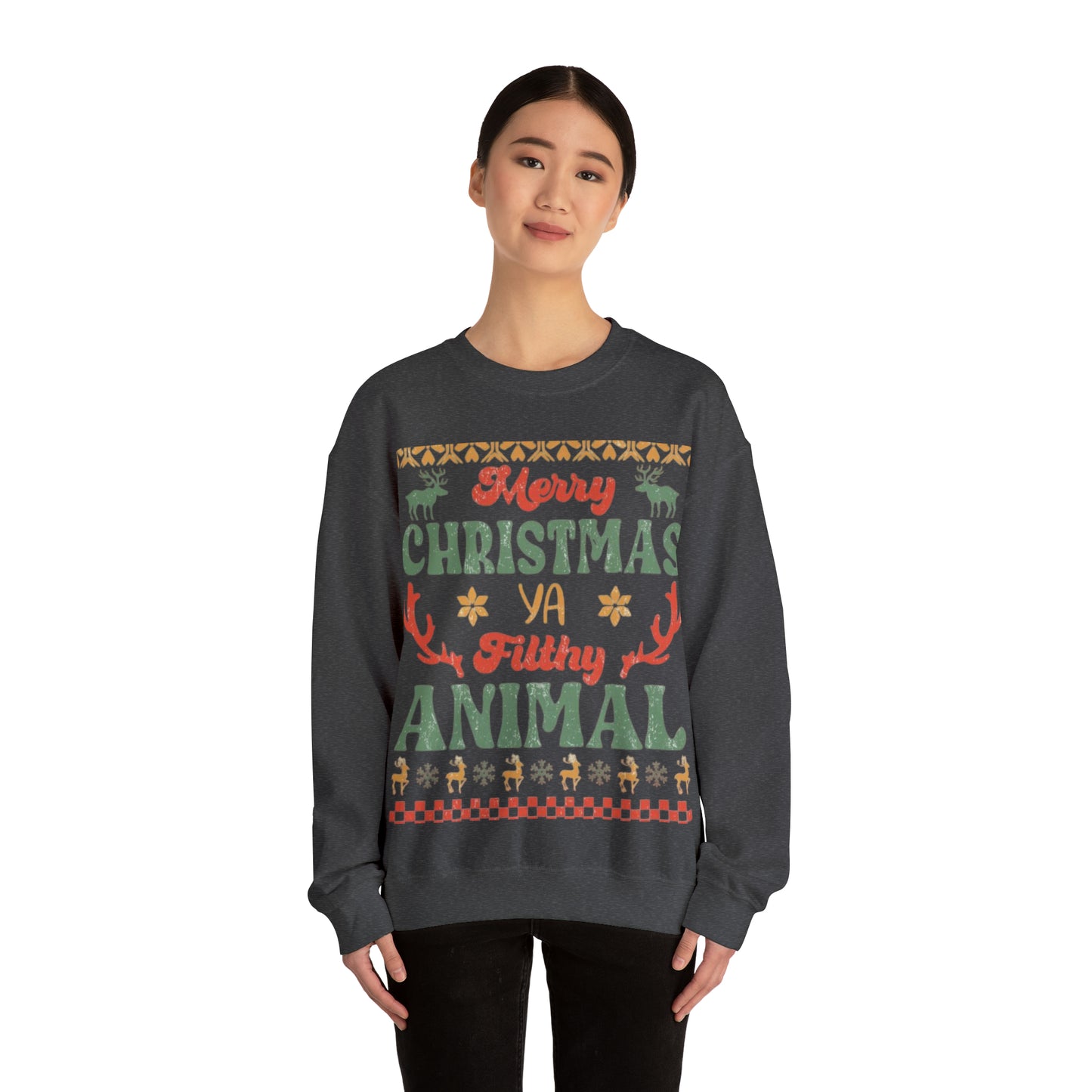 Funny Statement Ugly Christmas Sweater Unisex Heavy Blend™ Crewneck Sweatshirt