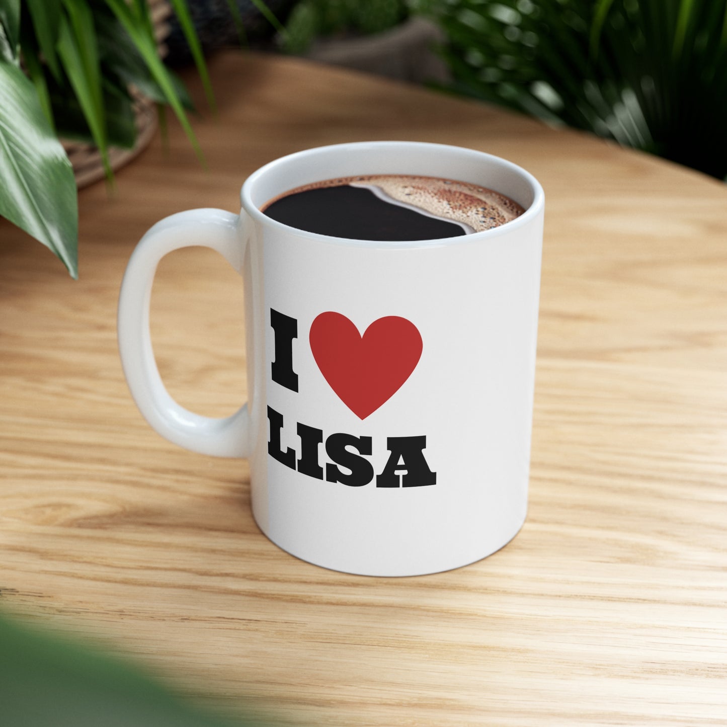 I love LaLisa Kpop Band White Ceramic Coffee Mug 11oz Kpop Blinks Custom Fan Merch Personalized Gift