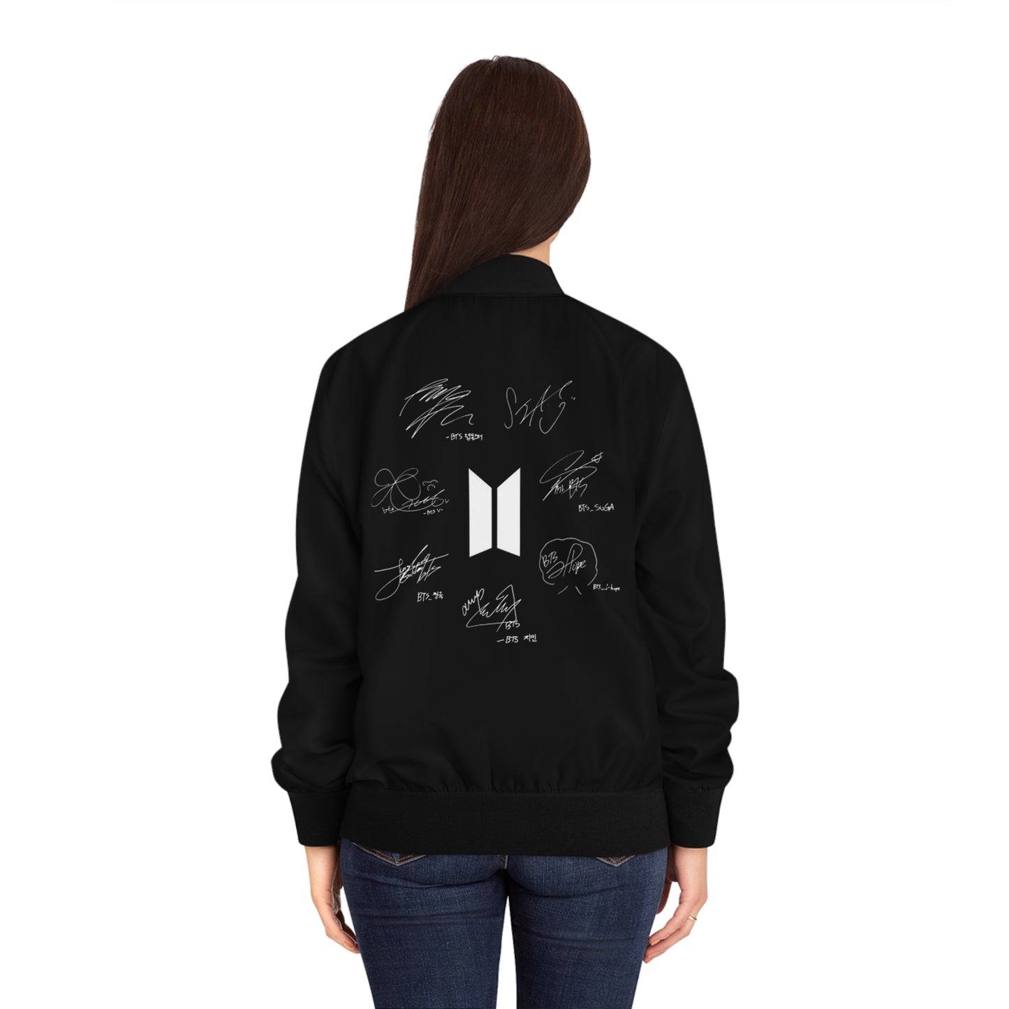 Kpop Apparel BTS Kpop BoyBand Women's Bomber Jacket (AOP) Army Fan Gift Merch